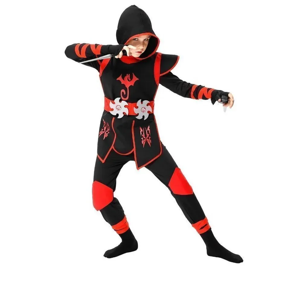 NEW Ninja Halloween Costume Kids Dress Up Accessories S 5-7yrs